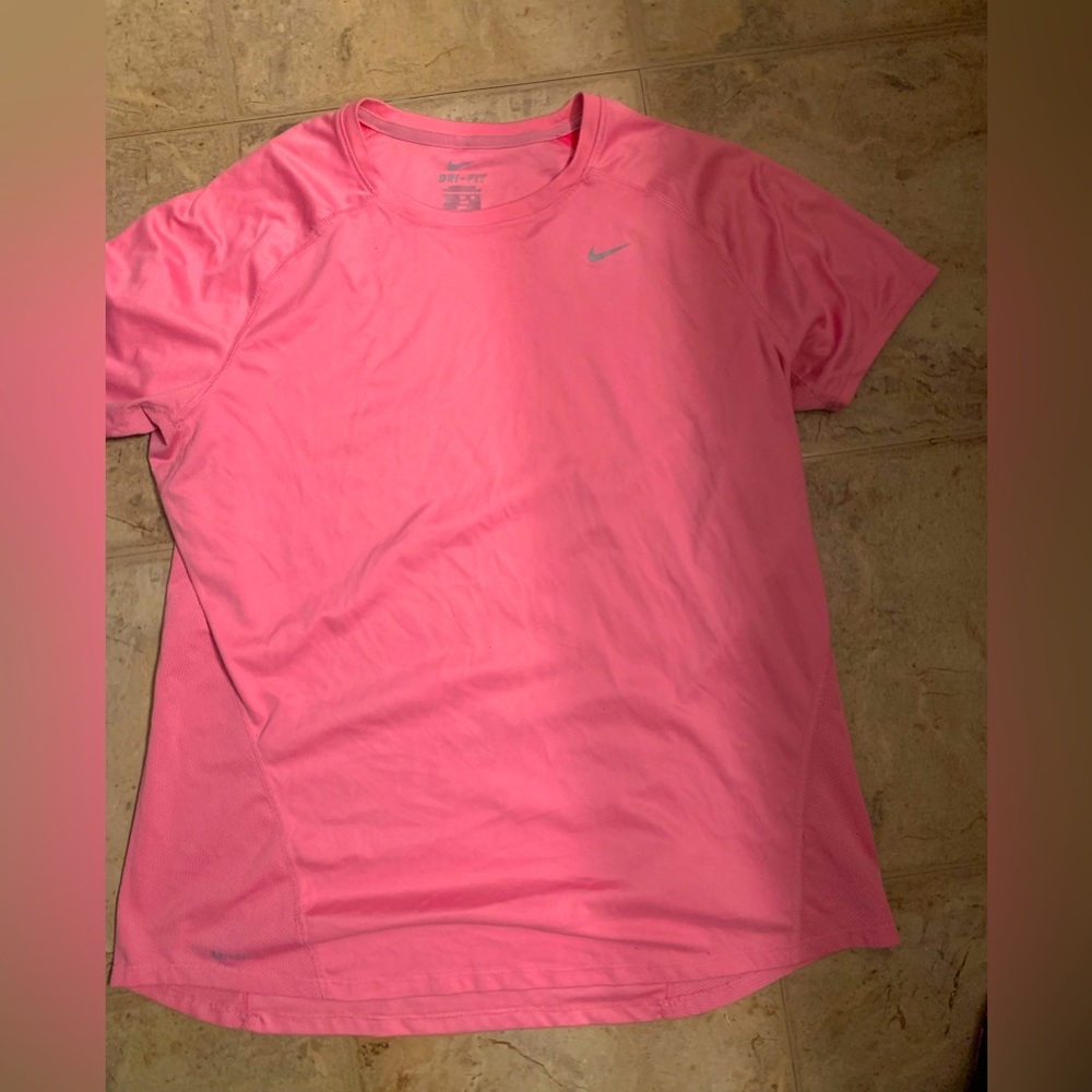 NIKE dri fit pink shirt